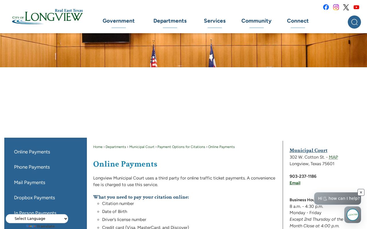 Longview court records citation lookup fields