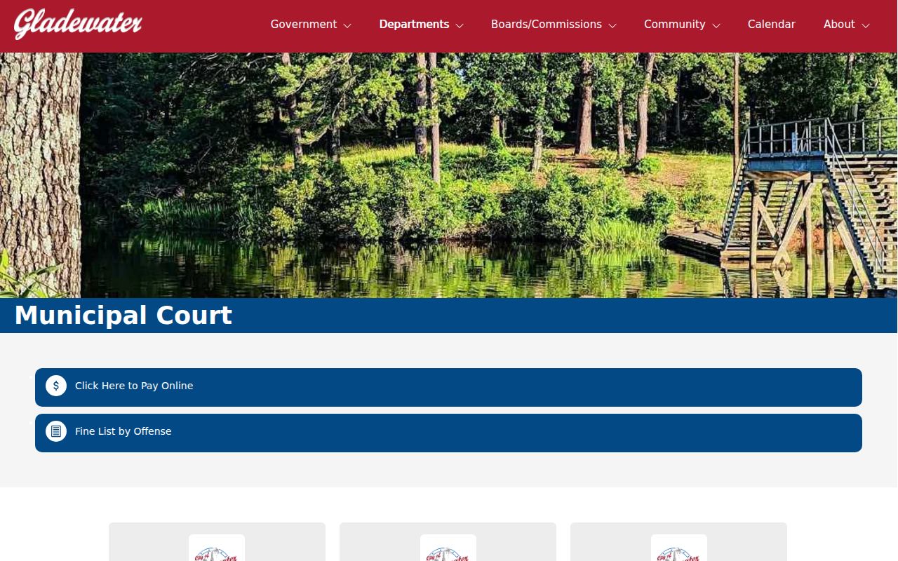 Gladewater court records payment and warrant access